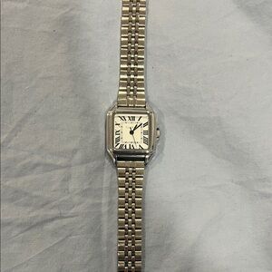 Elegant Silver Watch with Roman Numerals